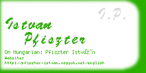 istvan pfiszter business card